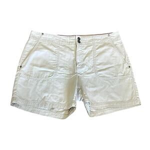 Vintage Y2K TOMMY HILFIGER High Waist Cargo Khaki Utility Shorts Women's 10